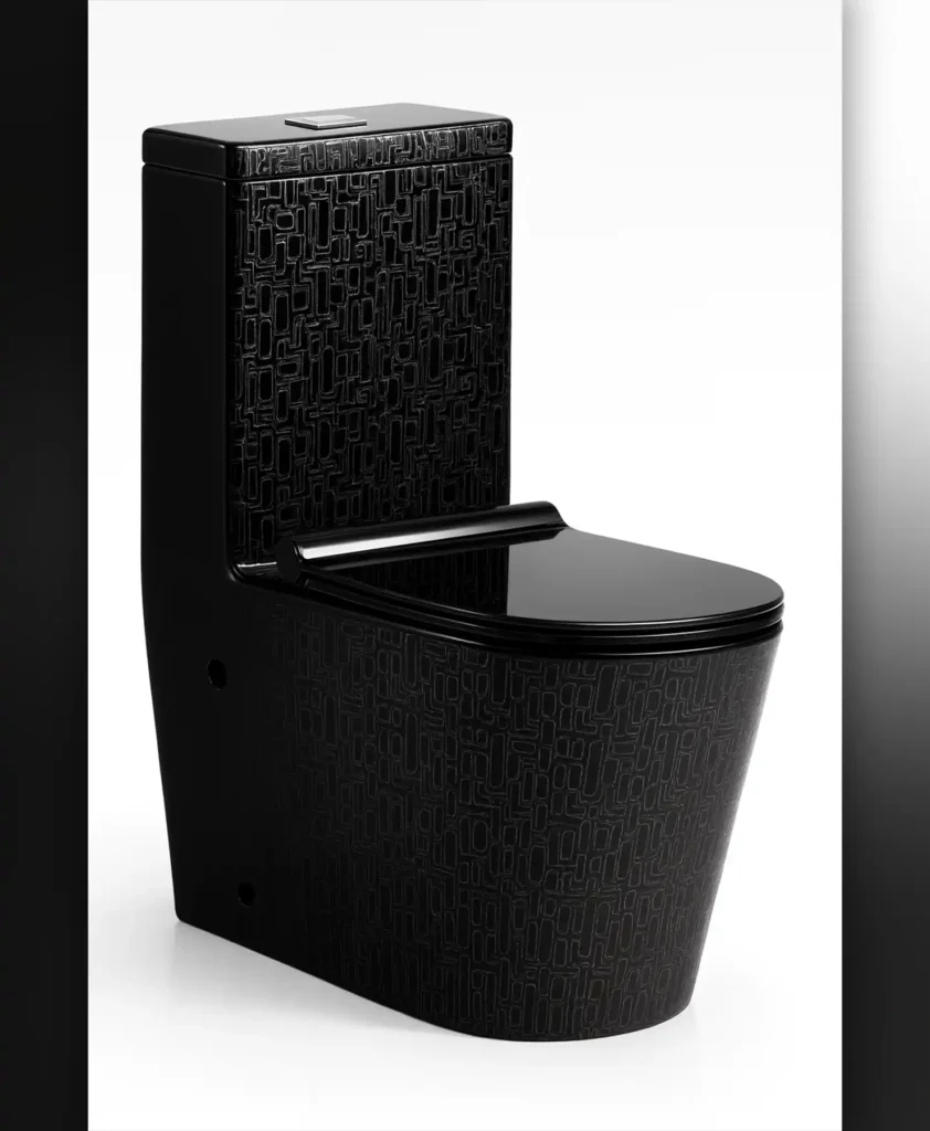 Modern Black Patterned Toilet